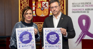 Alicia Echeverría Jaime, Delegada del Gobierno en Navarra, y Patxi Vera Donazar, Defensor del Pueblo de Navarra